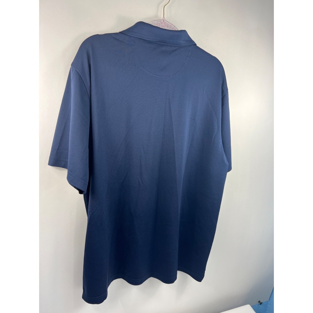 Greg Norman For Tasso Elba Five Iron Play Dry Polo Men's Sz L Navy Short Sleeve - Picture 7 of 11